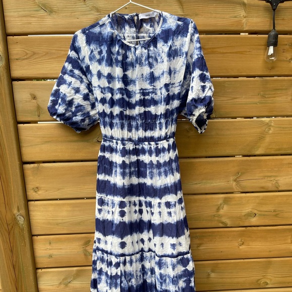 Mango linen tie-dye print maxi dress - Picture 2 of 5